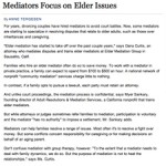 Mediators Focus on Elder Issues